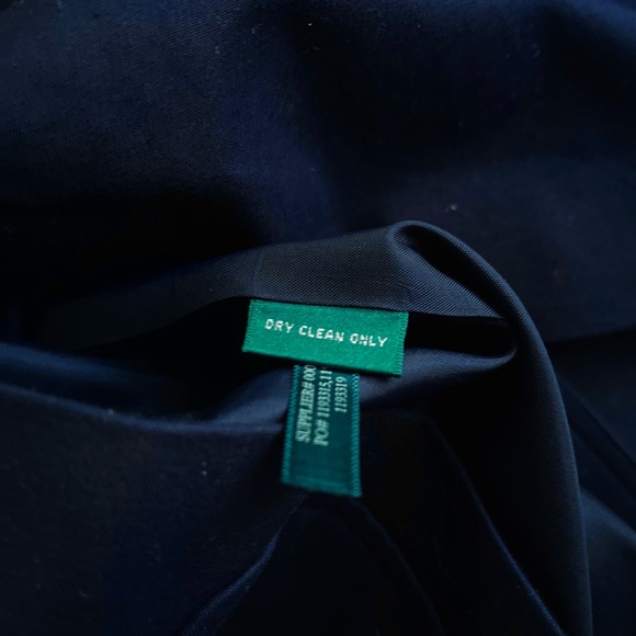 VTG LRL Ralph Lauren Womens Blazer Navy Crest & Crown Cotton Jacket Sz 12 Y2K - Picture 11 of 12